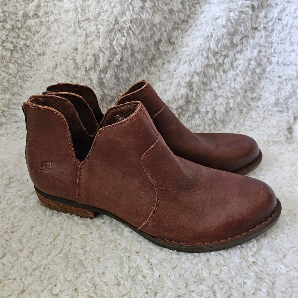 Born Kerri Brown Leather Ankle Boots size 11